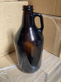 Empty 64 Oz Amber growlers