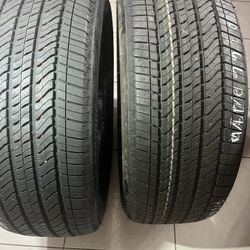 275/50/22. Two Used Bridgestone Alenza Tires Great Tread/Like New read Description
