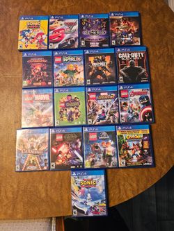 PS 4 games.  17 Playstation 4 games.  All Included for $30