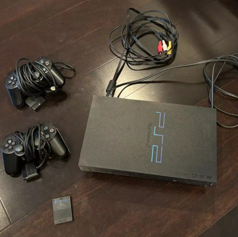 PS2 2 Controllers And All Accessories With Launch Day Box