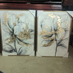 2 New Canvas Framed Art