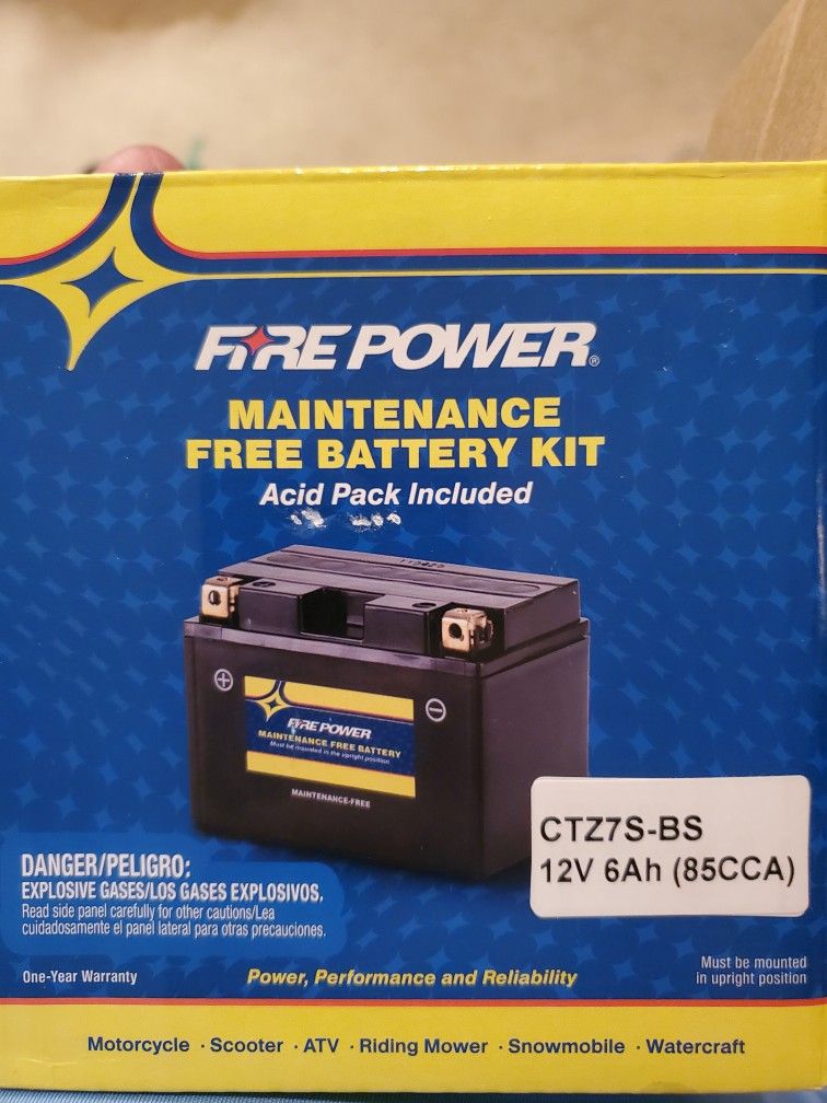 New/unused 100% Charged Battery