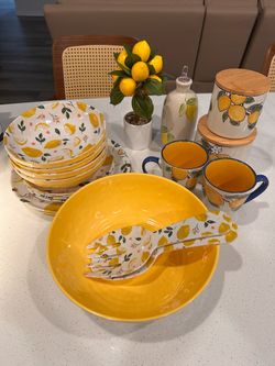 Lemon Kitchen Plates and Accessories
