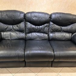 3 PC & 2 PC Leather Couch, Super Comfy, No Tears For Sale