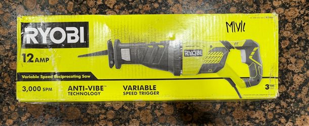 Ryobi 12A Reciprocating Saw RJ186V Variable Speed 3000 SPM Anti-Vibe