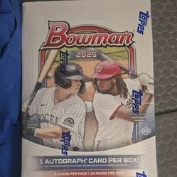 New 2025 Bowman Baseball Hobby Box.3 Available All Are Factory Sealed!