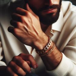 Gold Deep Plated Thick luxury Bracelets 