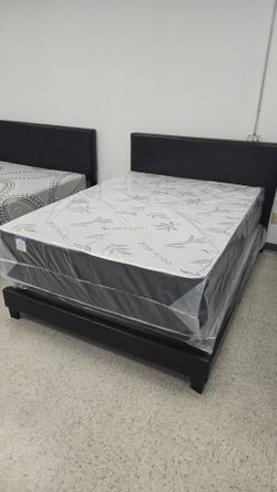 ✅ Queen Mattress With Box Spring  || Free Delivery 🚚
