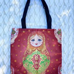 Russian Matryoshka Carrying Tote Bag / Brand New