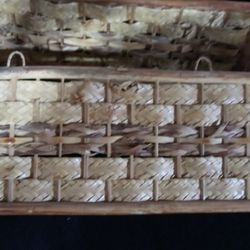 Vintage Wicker Bathroom Set 