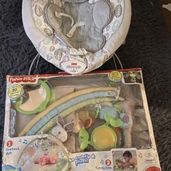 Fisher Price Safari Dreams, Baby Swim PLUS Fisher-Price My Little Snugabunny Ultra Comfort Musical Gym!!!$20.00 Each!!!!