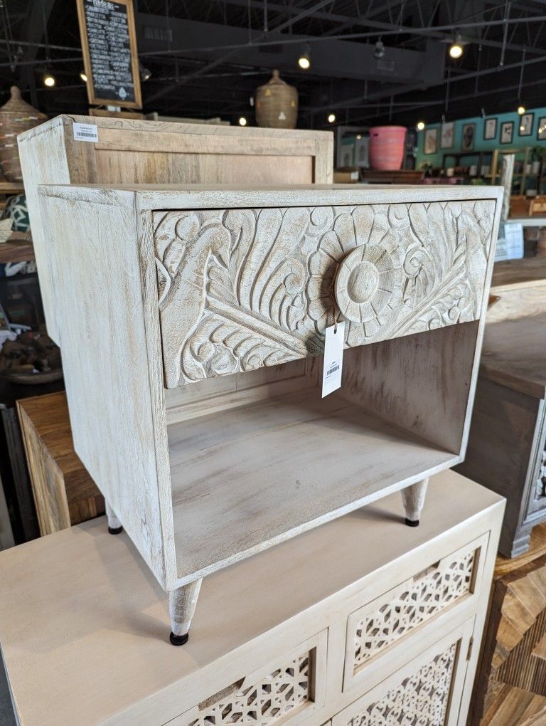 One Drawer Imported Accent Table