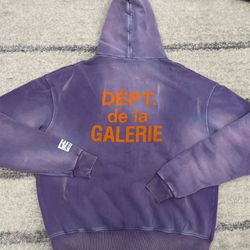 GALLERY DEPT. Logo-Print Bleached Cotton-Jersey Zip-Up Hoodie