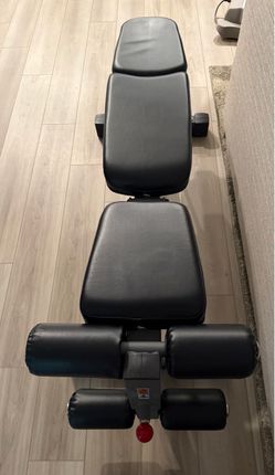 Adjustable Weight Bench with Leg Rollers