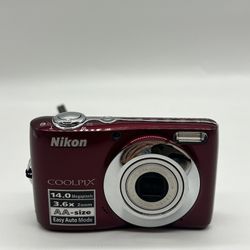 Nikon COOLPIX L24 14.0MP Digital Camera - Red Tested!