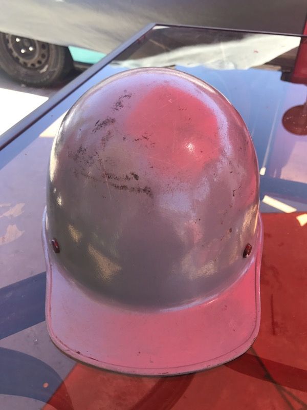 Vintage MSA Grey fiberglass hard hat