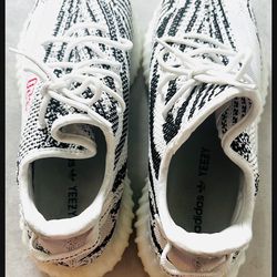 Adidas Yeezy Boost 350 V2 Zebra Sneakers White Size 11 Mint Condition