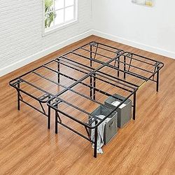 New! 18" King Size Metal Foldable Platform Bed Frame No Box Spring Needed In The Box 