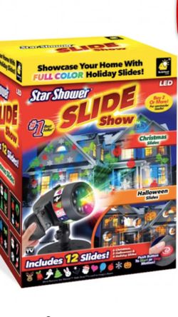 Star Shower Slide Show, LED Light Projector Christmas & Halloween Etc LED Lights - I12 Slides Included