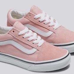 NIB vans girls sneakers Canvas Suede Pink Skater Old School 2.5 