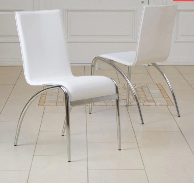 White Modern Chairs for Dining or Office Chair