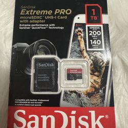 SanDisk Extreme PRO microSDXC UHS-I Memory Card 1 TB + Adapter