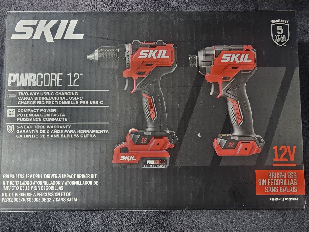 NEW SKIL 12-volt 2-Tool Brushless Power Tool Combo Kit (1-Battery and Charger )