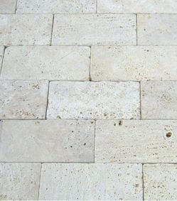 🧱🏝 Ivory Antique Paver 6x12x1 Natural Stone Travertine Toscana