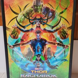Movie Poster Thor Ragnarok Marvel Studios 27"x40" Framed promotional