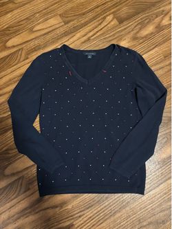 Tommy Hilfiger * Woman’s Red & White Polka Dot Sweater * Small Petite