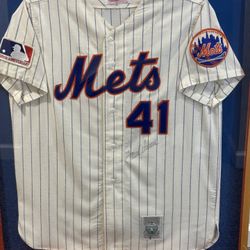 New York Mets Tom Seaver signed framed jersey