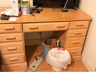 solid wooden desk