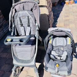 Chicco Bravo Travel System Stroller and Baby Carseat Canopy