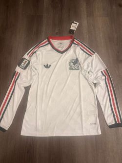 Mexico Away White Long Sleeve World Cup Jersey