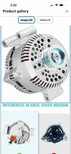 New Alternator (w/oblack back cover) 4.0L Fit for Ford Ranger Mazda B4000 07-09,for Explorer Mercury Mountaineer 04-08, 04 for Explorer (From 12/05/20