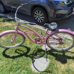 Pink Electra Beach Cruiser 