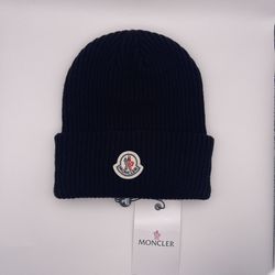 Moncler Beanie (White Logo) – Brand New 
