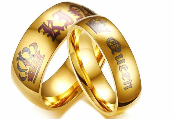 Gold plated rings