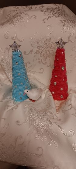 Chenille 10 inch Xmas Trees