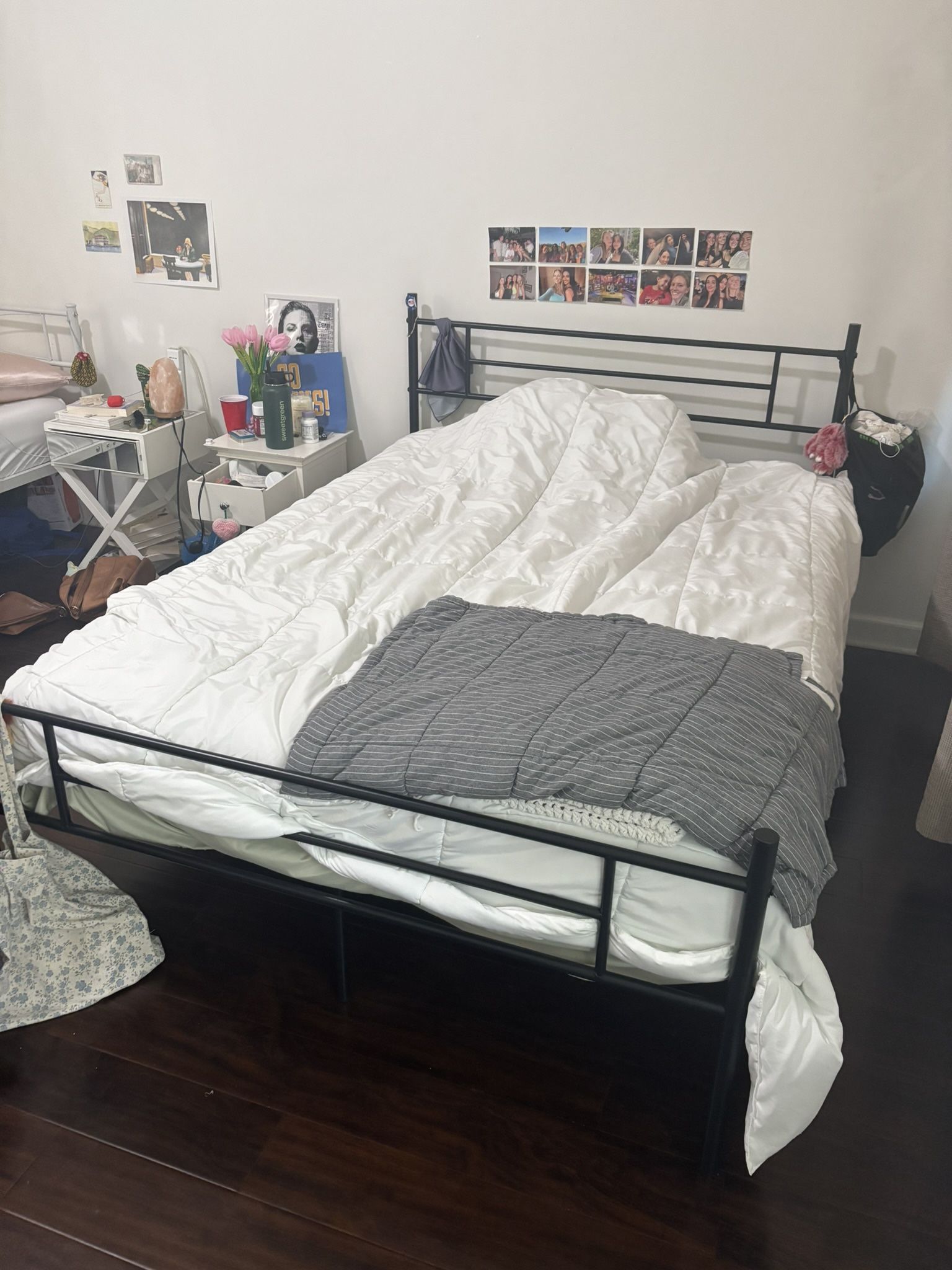 Full bed frame and mattress