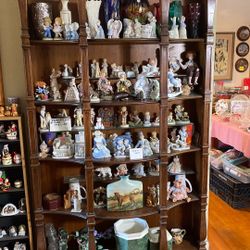 Curio Cabinet Full Of Collectible Items.  Various Prices Inquire Of Interested. See All Pictures.