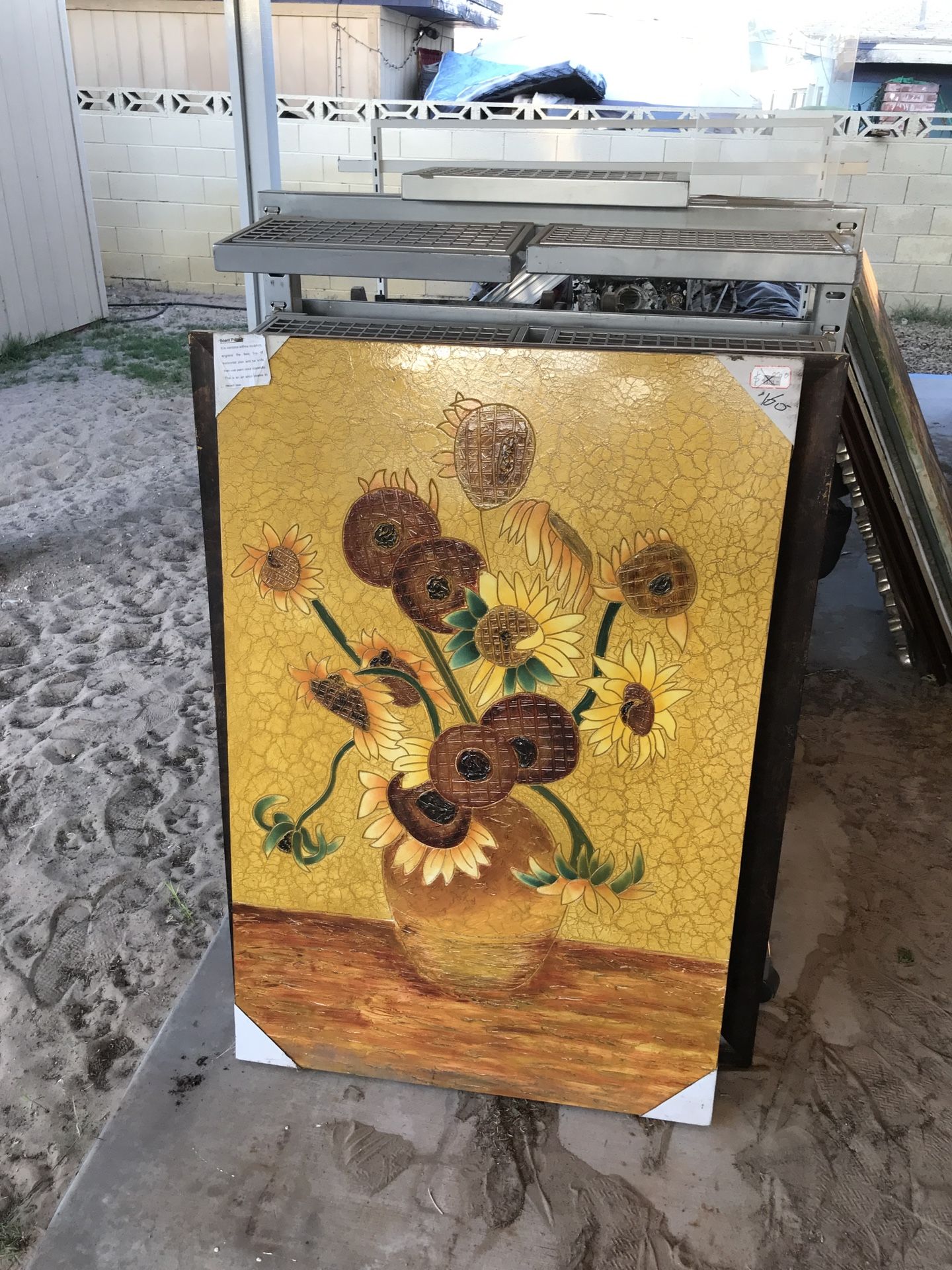 Wood Carve Acrylic Painting