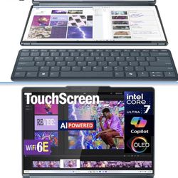 Lenovo Yoga Book 9i 2-in-1 AI Copilot PC Laptop 13.3" 2.8K Dual Screen OLED Touch Display (Intel Ultra 7 155U, 16GB LPDDR5X, 1TB