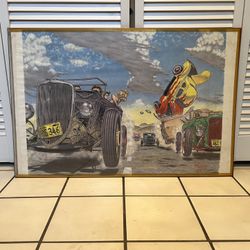 Robert Williams 1976 Hit Rod Race Print