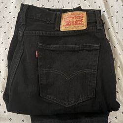 Black Levi Denim Pants Jeans 