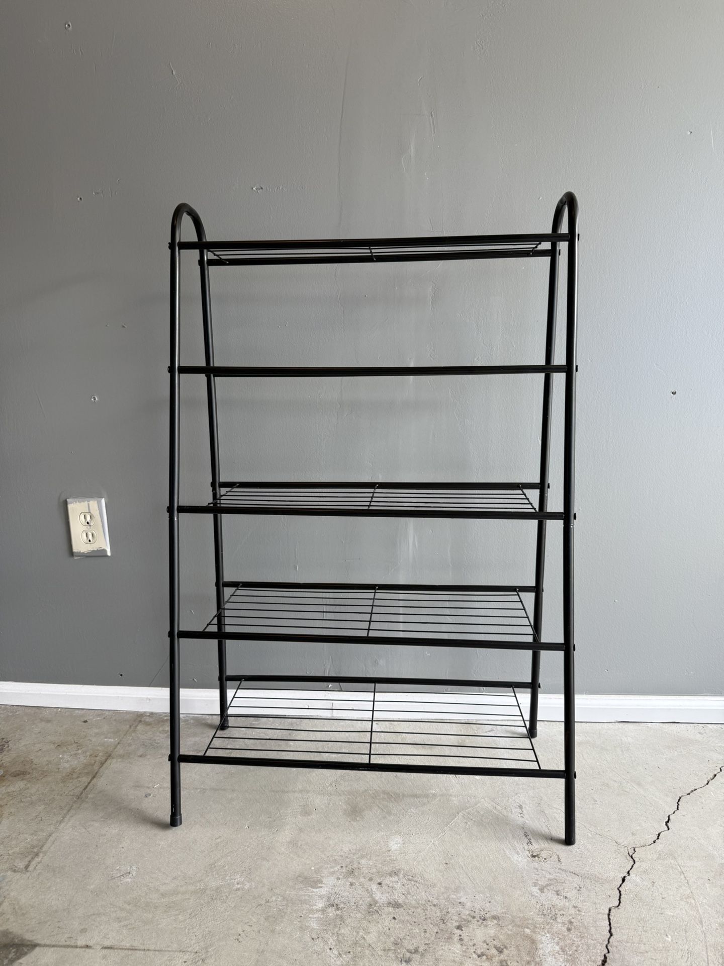 5-Tiers Shoes Organizer Shelf, Storage Shelf, Bathroom Shelf, Book Shelf (L25.5”xW12”xH40”)