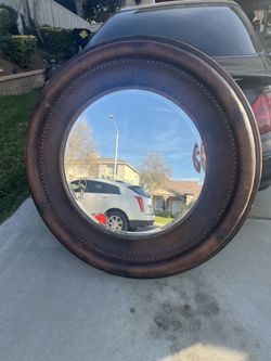 Leather Framed Mirror