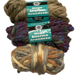 Loops & Threads HUGE, Super Bulky, 3 skeins, variety colors, NEW.
