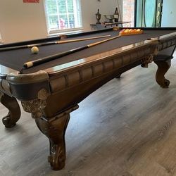 8ft Slate Pool Table