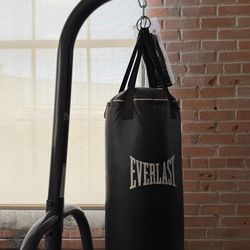 Heavy punching bag and stand